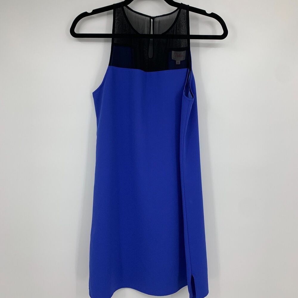 Parker Revolve XS Pipsy Dress Marine Shift Silk Mesh Neck Beach Preppy NEW